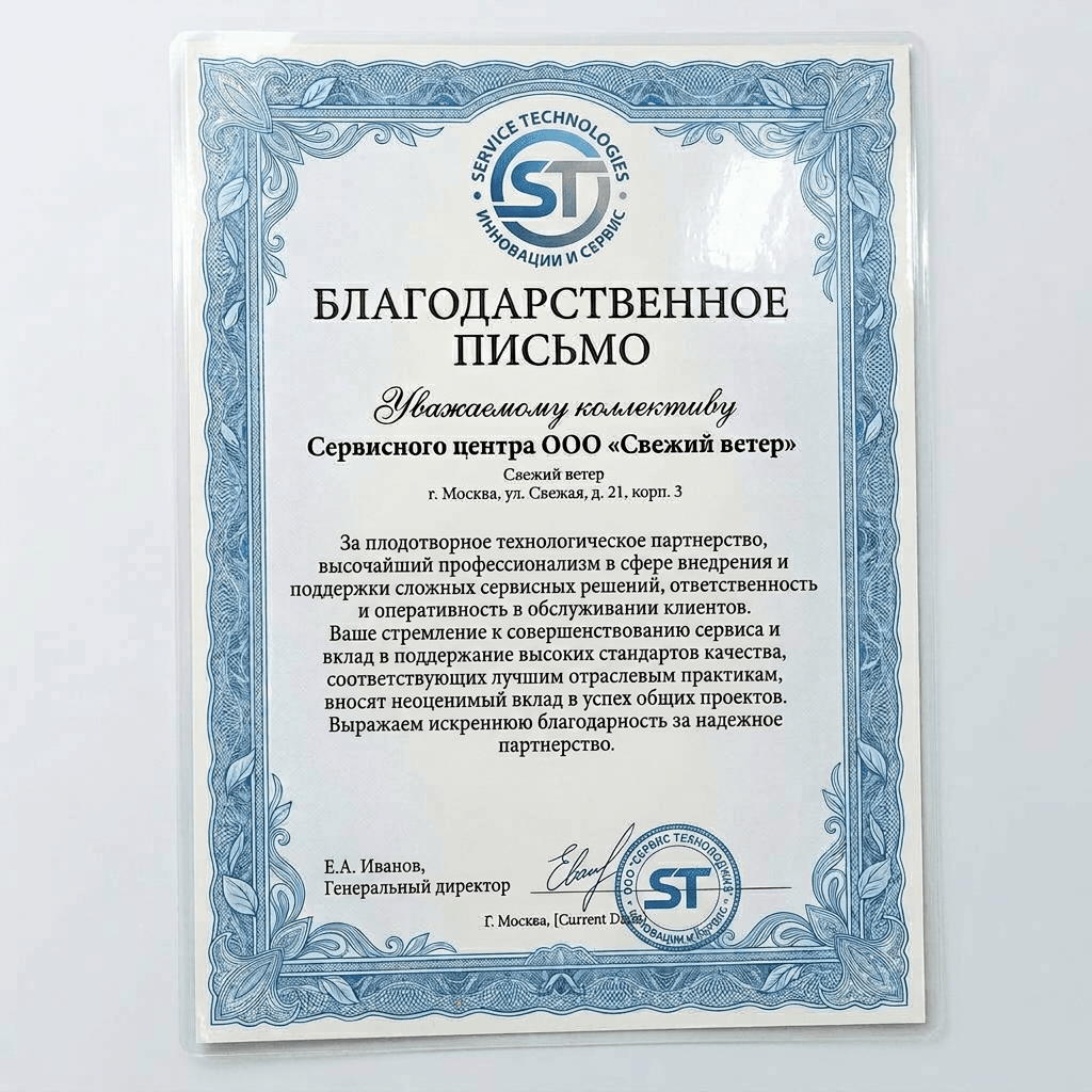 Благодарность от Eaton Technologies